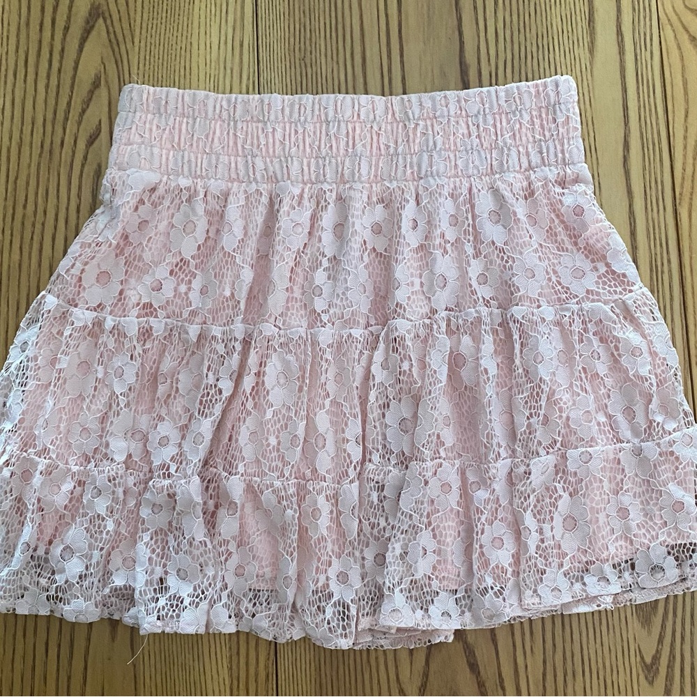 Rachael & Chloe Pink Lace Mini Skirt
